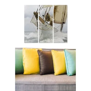 Canvastavla Nautical 3-pack Flerfärgad 20x50 cm - Inredning Snabb leverans