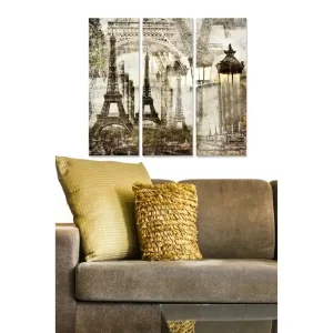 Populär Canvastavla City 3-pack Flerfärgad 20x50 cm - Inredning