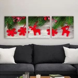 Populärt val Dekorativ Canvastavla 3-Delar 30x30 cm Flerfärgad - Inredning