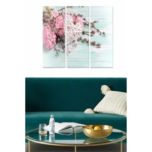 Tavla Floral 3-pack Flerfärgad 20x50 cm - Inredning Kundfavorit