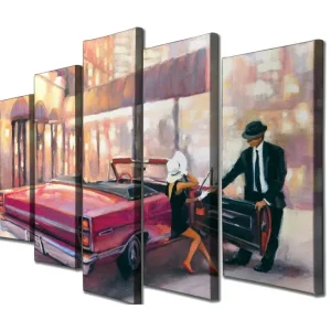 Väggdekor Canvas Målning 5 Delar - Inredning & dekor Nyhet