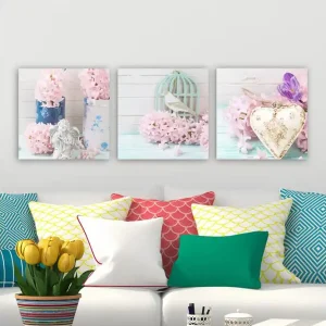 Dekorativ Canvastavla 3-Delar 30x30 cm Flerfärgad - Inredning Erbjudande