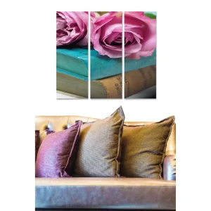 Tavla Floral 3-pack Flerfärgad 20x50 cm - Inredning Populärt val