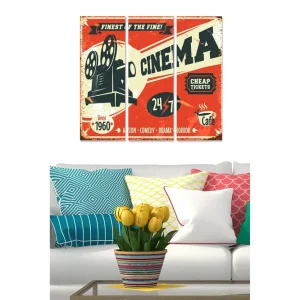 Reapris Canvastavla Entertainment 3-pack Flerfärgad 20x50 cm - Inredning