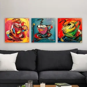 Dekorativ Canvastavla 3-Delar 30x30 cm Flerfärgad - Inredning Köp online