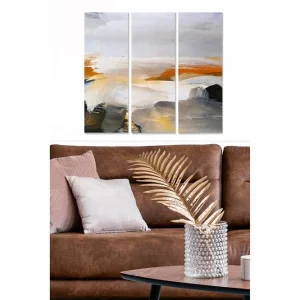 Utförsäljning Canvastavla Abstract 3-pack Flerfärgad 20x50 cm - Inredning