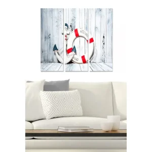 Billigare Canvastavla Abstract 3-pack Flerfärgad 20x50 cm - Inredning