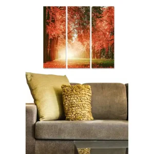 Tavla Floral 3-pack Flerfärgad 20x50 cm - Inredning risnedsättning