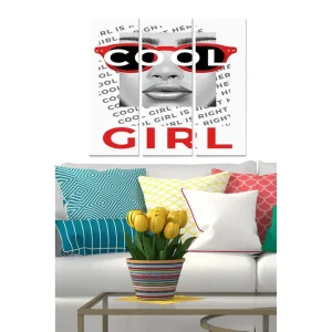 Billigare Canvastavla Fashion 3-pack Flerfärgad 20x50 cm - Inredning