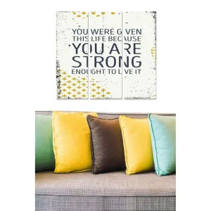 Premium Tavla Sayings 3-pack Flerfärgad 20x50 cm - Inredning