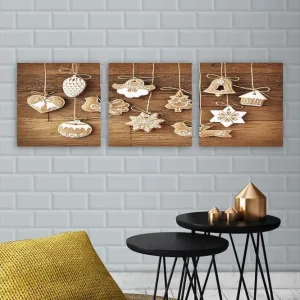 Dekorativ Canvastavla 3-Delar 30x30 cm Flerfärgad - Inredning Handla nu