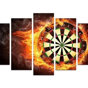 Canvastavla Young 5-pack Flerfärgad 20x60 cm - Inredning I lager