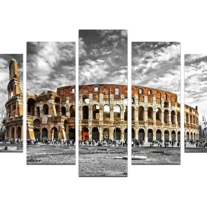 Canvastavla City 5-pack Flerfärgad 20x60 cm - Inredning Expressleverans