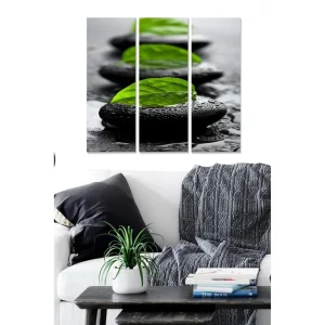 Canvastavla Floral 3-pack Flerfärgad 20x50 cm - Inredning Fri frakt