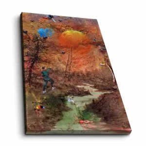 Begränsad tid Dekorativ Canvastavla 45x70 cm Flerfärgad - Inredning