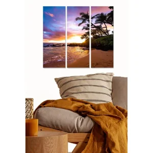 Utförsäljning Canvastavla Scenic 3-pack Flerfärgad 20x50 cm - Inredning