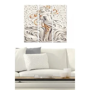 Lågt pris Canvastavla Abstract 3-pack Flerfärgad 20x50 cm - Inredning