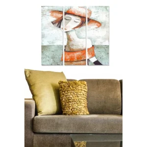 Canvastavla Abstract 3-pack Flerfärgad 20x50 cm - Inredning Erbjudande