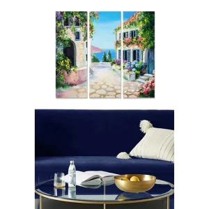 Snabb leverans Canvastavla Scenic 3-pack Flerfärgad 20x50 cm - Inredning