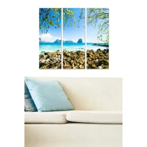 Canvastavla Scenic 3-pack Flerfärgad 20x50 cm - Inredning Billigare