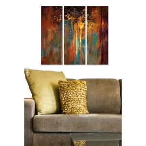 Trygg betalning Canvastavla Abstract 3-pack Flerfärgad 20x50 cm - Inredning