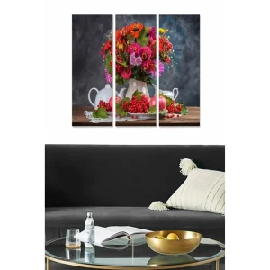 Tavla Floral 3-pack Flerfärgad 20x50 cm - Inredning Reapris