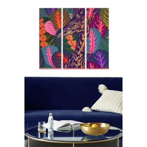 Begränsat antal Canvastavla Floral 3-pack Flerfärgad 20x50 cm - Inredning