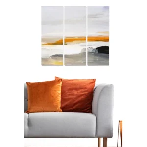 Canvastavla Abstract 3-pack Flerfärgad 20x50 cm - Inredning Fynd