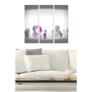 Snabb frakt Canvastavla Abstract 3-pack Flerfärgad 20x50 cm - Inredning