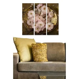 Canvastavla Floral 3-pack Flerfärgad 20x50 cm - Inredning Kampanjpris