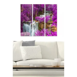 Lägg i varukorgen Canvastavla Floral 3-pack Flerfärgad 20x50 cm - Inredning