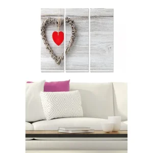 Canvastavla Love 3-pack Flerfärgad 20x50 cm - Inredning Erbjudandepris