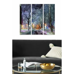 Bästa pris Canvastavla Scenic 3-pack Flerfärgad 20x50 cm - Inredning