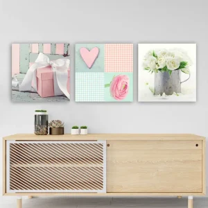 Dekorativ Canvastavla 3-Delar 30x30 cm Flerfärgad - Inredning Köp nu