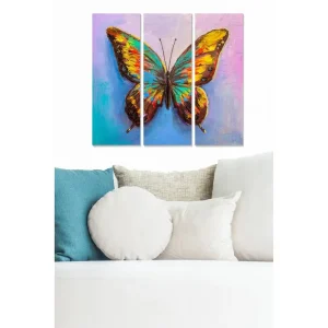 Billig Canvastavla Animal 3-pack Flerfärgad 20x50 cm - Inredning