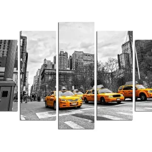 Canvastavla City New York 5-pack Flerfärgad 20x60 cm - Inredning Sista chansen