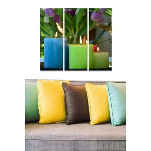 Canvastavla Floral 3-pack Flerfärgad 20x50 cm - Inredning Sista chansen