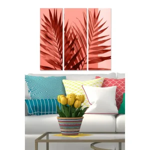 Canvastavla Floral 3-pack Flerfärgad 20x50 cm - Inredning Fri frakt