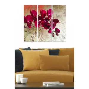 Begränsat antal Canvastavla Floral 3-pack Flerfärgad 20x50 cm - Inredning