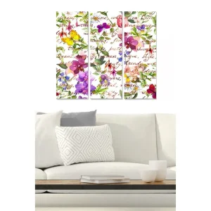 Kundfavorit Tavla Floral 3-pack Flerfärgad 20x50 cm - Inredning