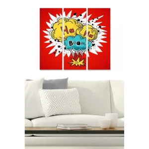 Köp nu Canvastavla Humor 3-pack Flerfärgad 20x50 cm - Inredning