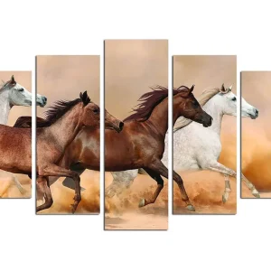Canvastavla Animals 5-pack Flerfärgad 20x60 cm - Inredning Beställ nu