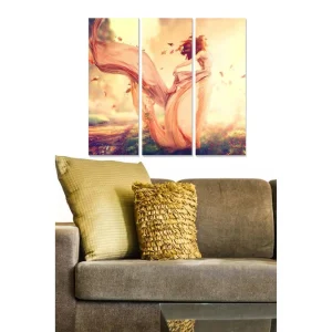 Canvastavla Abstract 3-pack Flerfärgad 20x50 cm - Inredning Rea