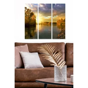 Lägg i varukorgen Canvastavla Scenic 3-pack Flerfärgad 20x50 cm - Inredning