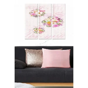 Tavla Floral 3-pack Flerfärgad 20x50 cm - Inredning Billigare