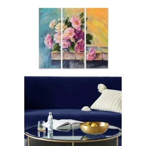 Rabatter Tavla Floral 3-pack Flerfärgad 20x50 cm - Inredning