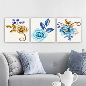 Köp online Dekorativ Canvastavla 3-Delar 30x30 cm Flerfärgad - Inredning