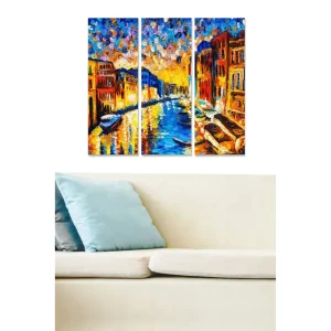 Tavla City 3-pack Flerfärgad 20x50 cm - Inredning Expressleverans
