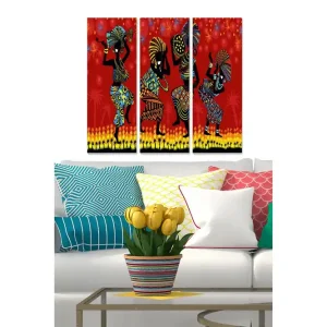 Snabb frakt Canvastavla Oriental 3-pack Flerfärgad 20x50 cm - Inredning