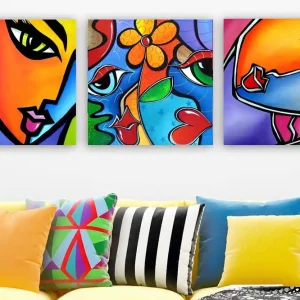 Canvastavla VP Spain 3-pack Flerfärgad 30x30 cm - Inredning Expressleverans